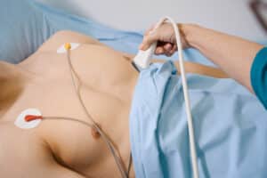 Man's torso on a medical examination